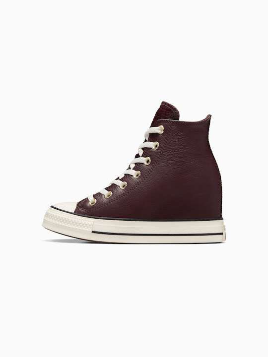 Converse Classic Wedge Damen Sneaker Bloodstone / Egret / Black