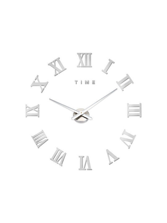 Wall Clock Sticker Mirror Roman Do It Yourself Number Size 12cm Plastic 120cm