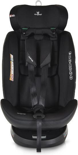 Cangaroo Castor Детско Столче за Кола i-Размер с Isofix Черен 0-36 кг