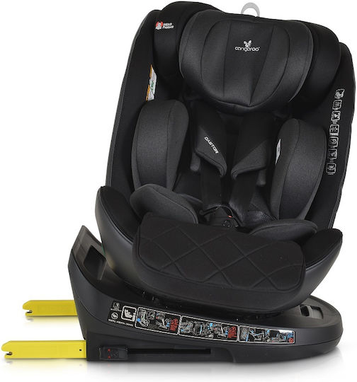 Cangaroo Castor Детско Столче за Кола i-Размер с Isofix Черен 0-36 кг