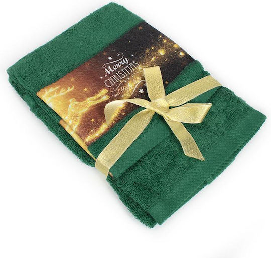 Dimcol Set Ornamente de Crăciun Șervețele Verde L90xW90cm. 2buc