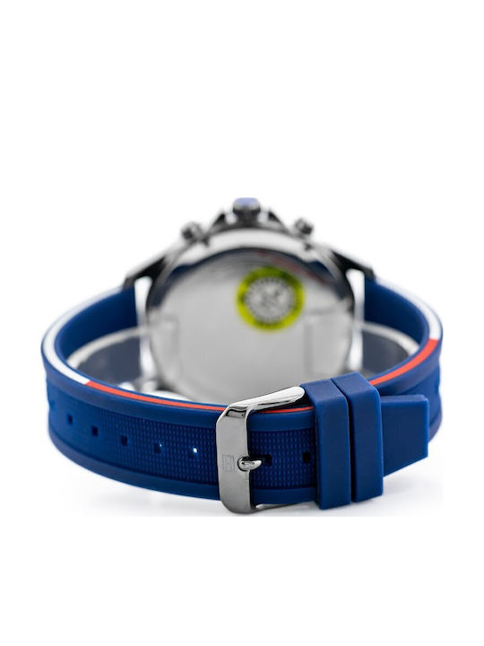 Tommy Hilfiger Bank Ανδρικό Ρολόι 46mm Χρονογράφος Μπαταρίας με Μπλε Καουτσούκ Λουράκι