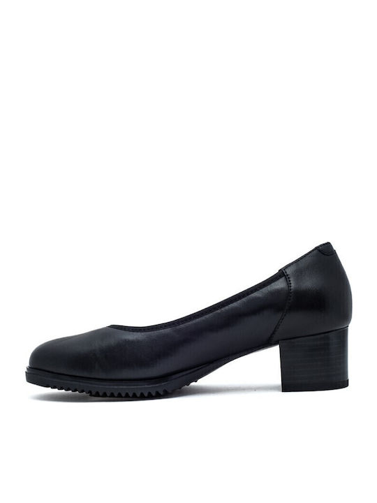 Leder Pumps Schwarz