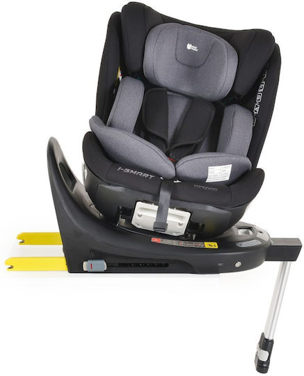 Cangaroo i-Smart Καθισματάκι Αυτοκινήτου i-Size με Isofix Black 0-36 kg