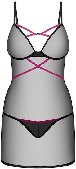 Obsessive Set Sexy Nightgown Black