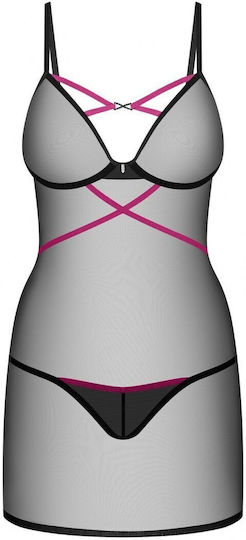 Obsessive Set Sexy Nightgown Black