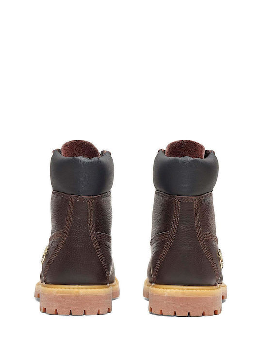 Premium 6 Inch Leather Brown Men's Boots Waterproof