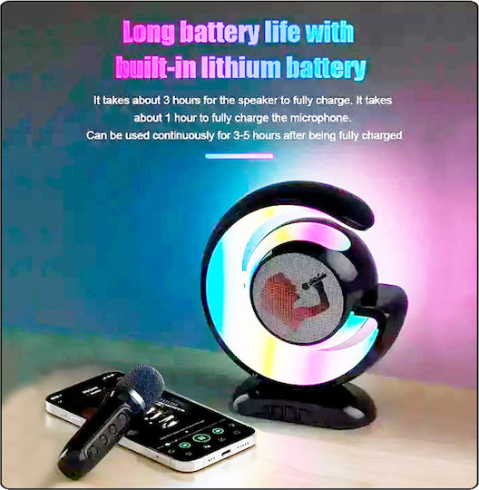 Karaoke Speaker with Wireless Microphone and Lighting Effects YS-110 Pink