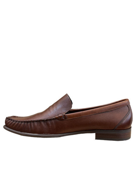 Damiani Men's Leather Loafers Tabac Brown