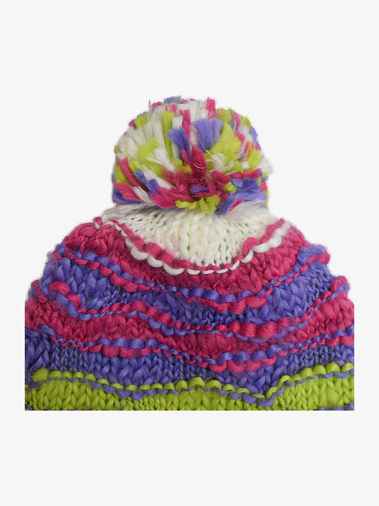 Beanie Unisex Beanie Knitted in Fuchsia color