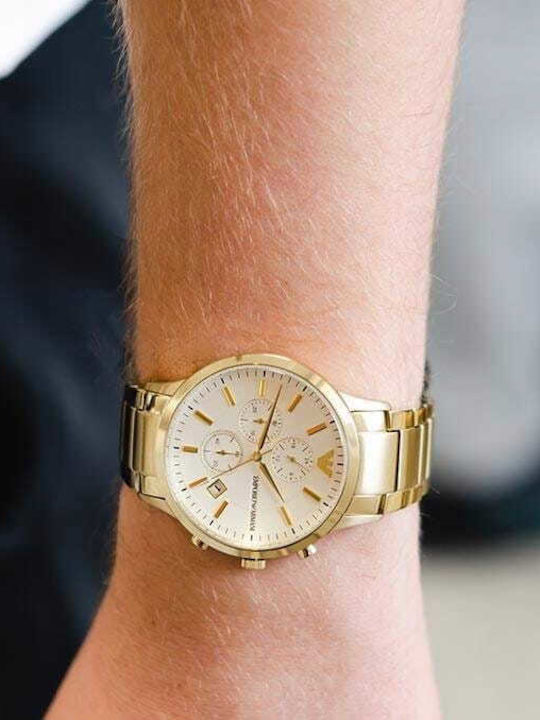 Emporio Armani Renato Watch Battery with Metal Bracelet Emporio Armani Renato Watch Battery with Metal Bracelet