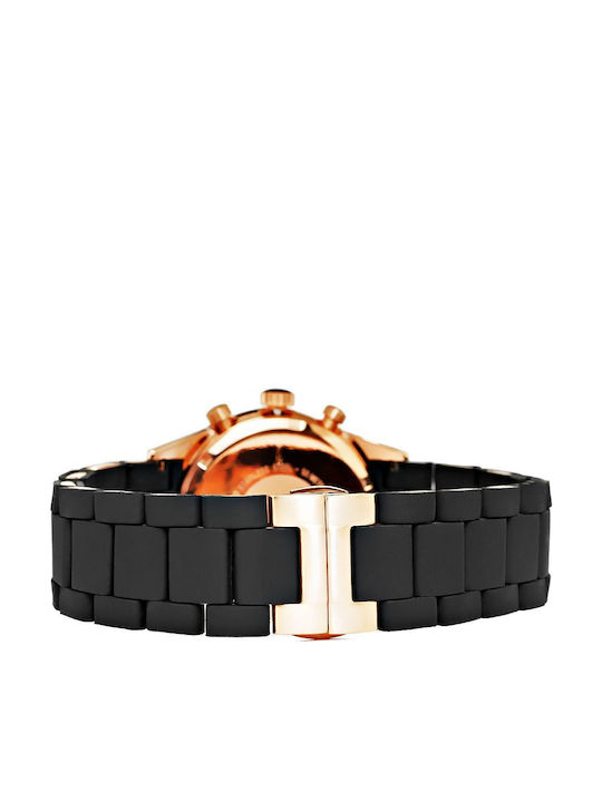 Emporio Armani Ceas Barbatesc 43mm Cronograf Cu Baterie Cu Curea Din Cauciuc Neagră