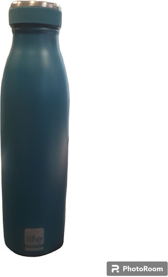 Ecolife Recyclable Bottle Thermos Stainless Steel BPA Free 500ml Blue