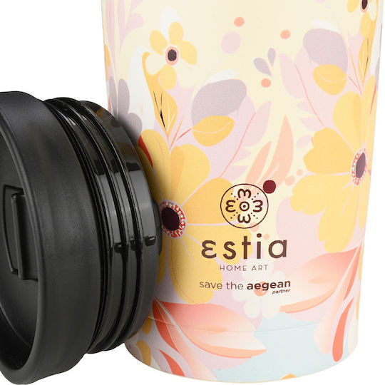 Estia Travel Mug Save The Aegean Рециклируем Чаша Термос Неръждаема стомана Без BPA 350мл Spring sonata