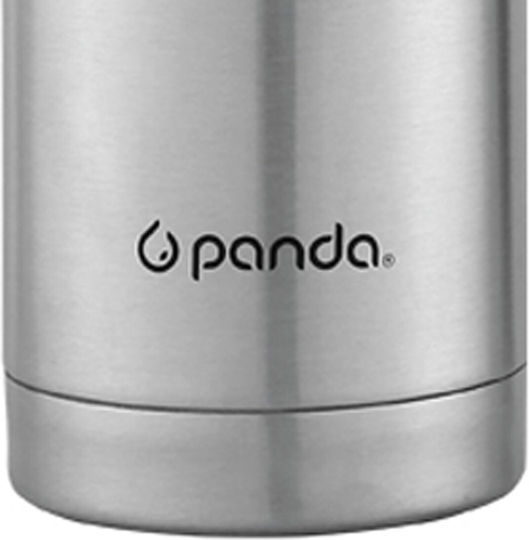 Panda Bottle Thermos Stainless Steel 1lt Silver with Cap-Cup 24324