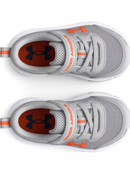 Ua Binf Assert 10 Ac Kids Sports Shoes Running with Hoop & Loop Closure Gray