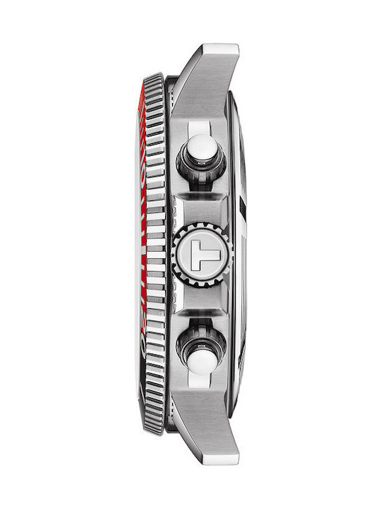 Tissot Seastar 1000 Men's Watch 45.5mm Battery Chronograph With Silver Steel Bracelet