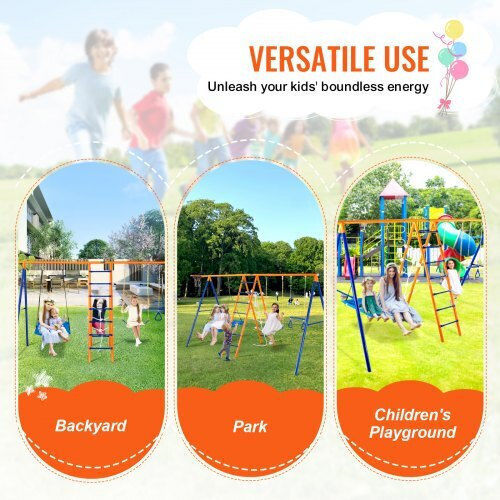 Vevor Spielplatz aus Metall für 3+ Jahre alt Jahre Schwarzer