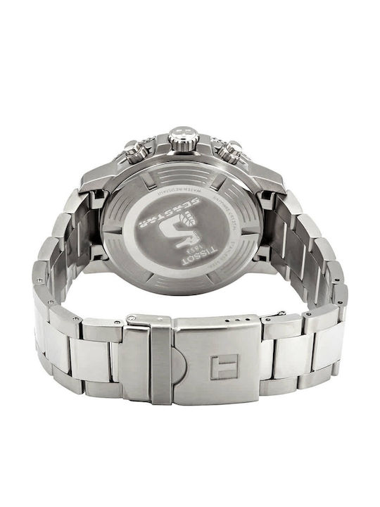 Tissot Seastar 1000 Men's Watch 45.5mm Chronograph Battery with Silver Metal Bracelet