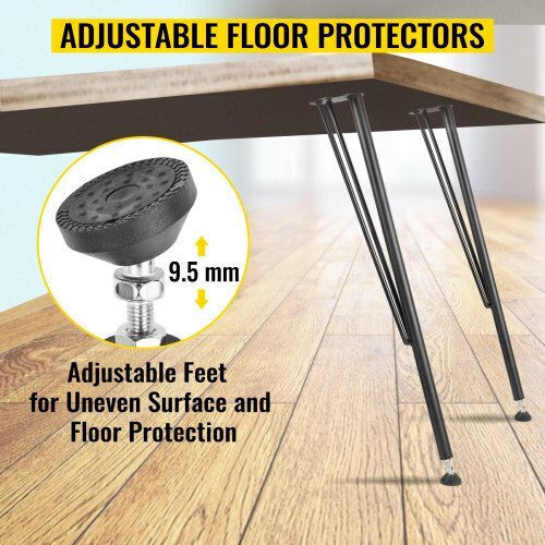 Set de 4 picioare de masă metalice Vevor 28" negre Tzztgycgfj3289kigv0