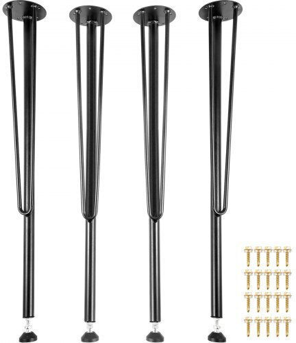 Set de 4 picioare de masă metalice Vevor 28" negre Tzztgycgfj3289kigv0