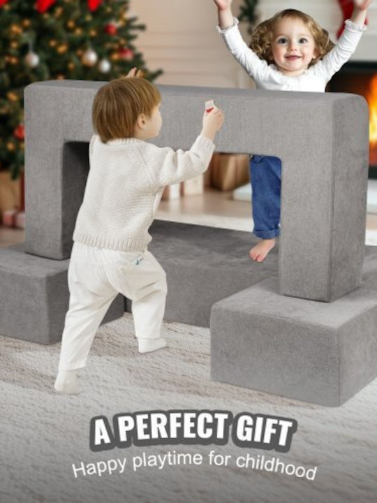 Kids Small Sofas Gray 4pcs