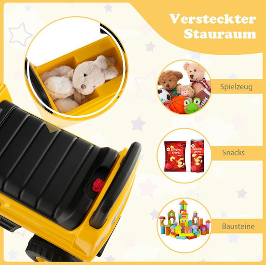 Kids Foot-to-Floor Excavator with Pedal Yellow
