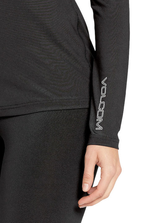 Volcom Vscience Bluza termica pentru femei cu maneci lungi Negru