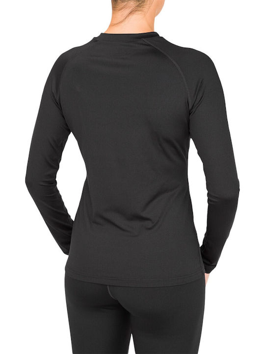 Volcom Vscience Bluza termica pentru femei cu maneci lungi Negru