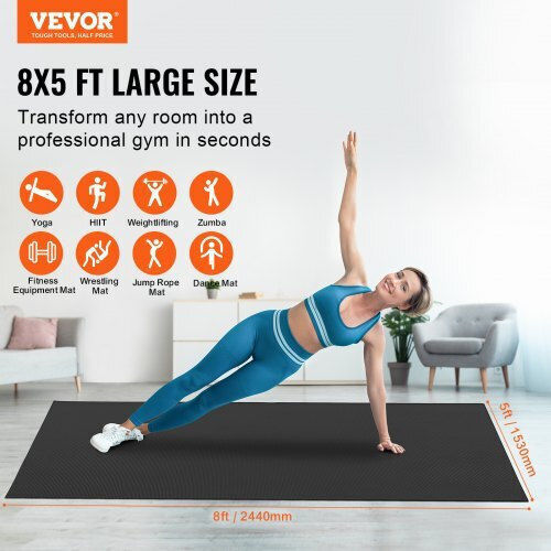 Vevor Στρώμα Γυμναστικής Pilates Μαύρο (243.84x152.4cm)