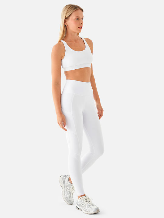 Superstacy Women's Sports Bra without Padding White