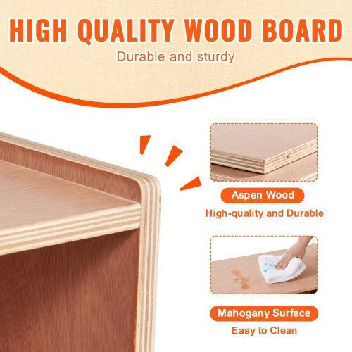 Kids Wall Mount Shelf Brown 122x33x76cm