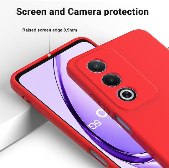 Solid Color Back Cover Silicone Red (Oppo A80 5G)