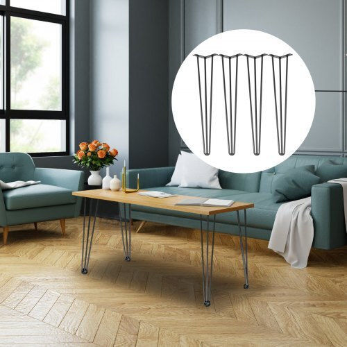 Σετ 4 Μαύρα Πόδια Τραπεζιού Vevor 24" Βάρος 220lbs Ανθρακοχάλυβα Tzzt4pcs24yc3g001v0
