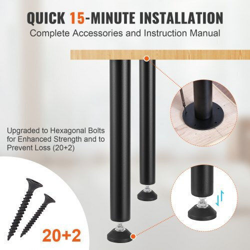 Ρυθμιζόμενα Πόδια Γραφείου Vevor 406.4mm Σετ 4 Βαρέως Τύπου Μαύρα Zgzt2yc16incqviupv0