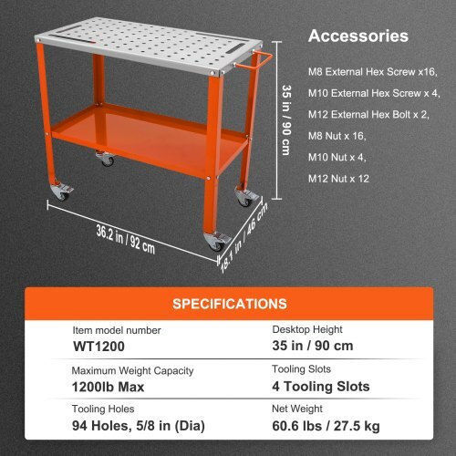 Vevor Система за Транспортиране / Повдигане на Товари с Товароносимост до 544 kg в Оранжев Цвят