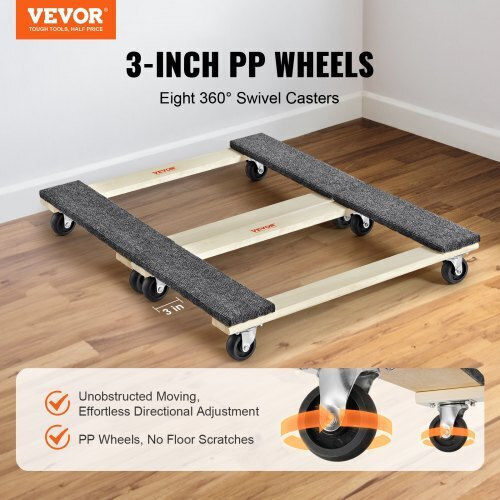 Vevor Καρότσι Μεταφοράς για Φορτίο Βάρους έως 454kg σε Λευκό Χρώμα