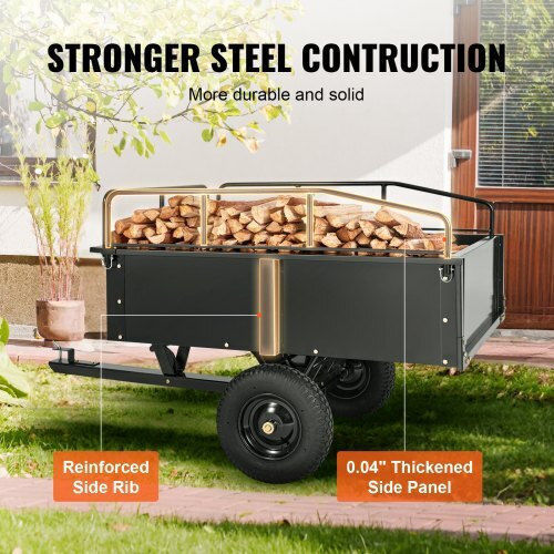 Vevor Transport-Wagen for Load Weight up to 750kg in Schwarz Color
