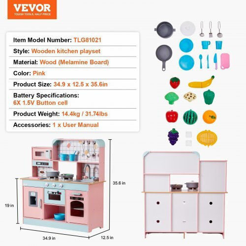 Vevor Детска Кухня За 3+ Години 24 Части