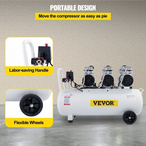 Vevor Compresor de aer cu Rezervor de aer 22lt KYJSY750-3-100L01V2