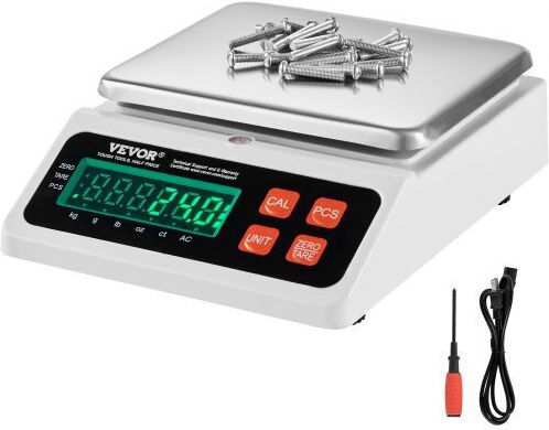 Vevor Electronic Precision Commercial Scale with Weighing Capacity of 10kg and Division 0.1gr