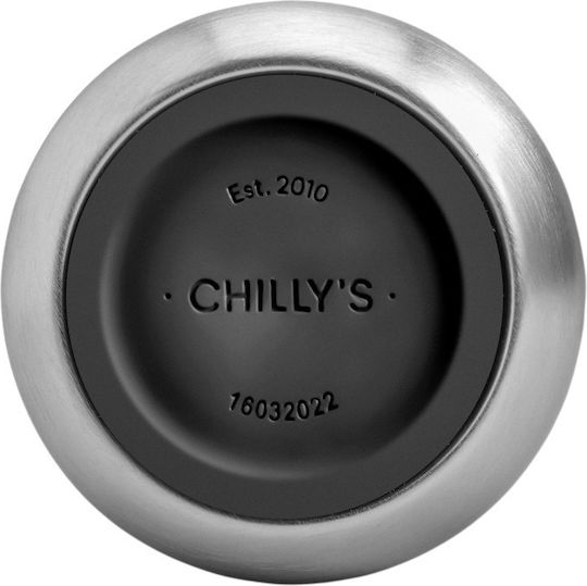 Chilly's Series 2 Bottle Thermos Stainless Steel BPA Free 500ml Silver