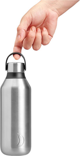 Chilly's Series 2 Bottle Thermos Stainless Steel BPA Free 500ml Silver