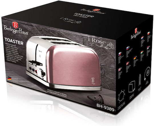 Berlinger Haus Φρυγανιέρα 2 Θέσεων 850W Ροζ