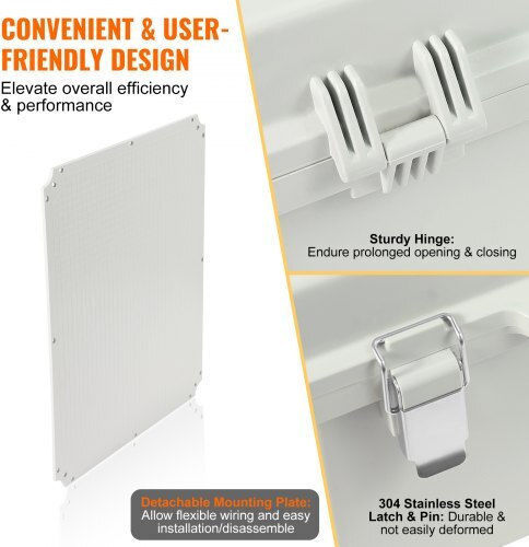 Vevor Surface Mounted Electrical Box Branching Watertight IP67 in Black Color