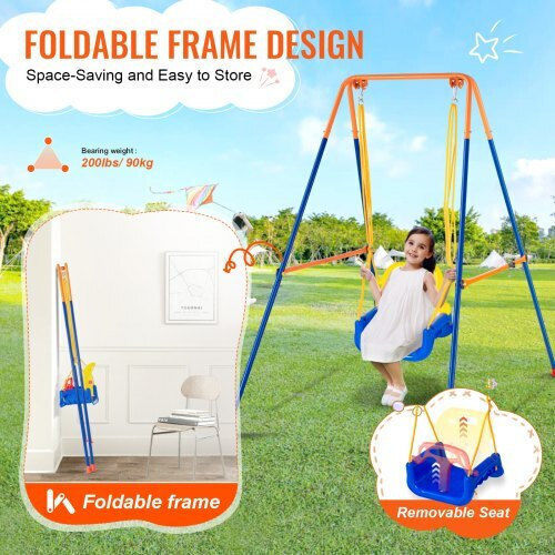 Vevor Plastic Foldable Swing Beige