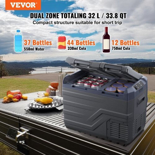 Vevor Portable Fridge 32L 12V / 24V Black