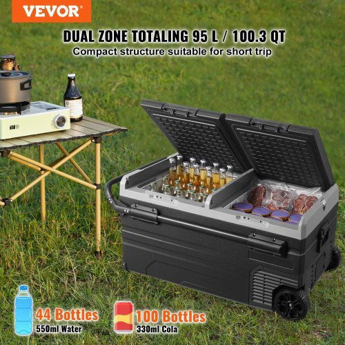 Vevor Portable Fridge 95L 12V / 24V / 100-240V Black