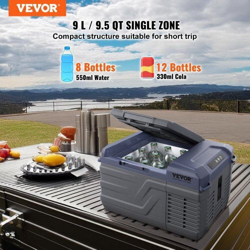 Vevor Frigider Portabil 9l 12V / 24V Gri