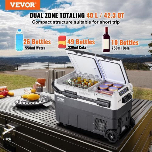 Vevor Φορητό Ψυγείο 40lt Γκρι
